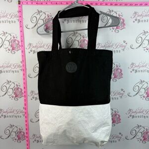 lululemon athletica Two-Tone Black and White Canvas Tote vintage